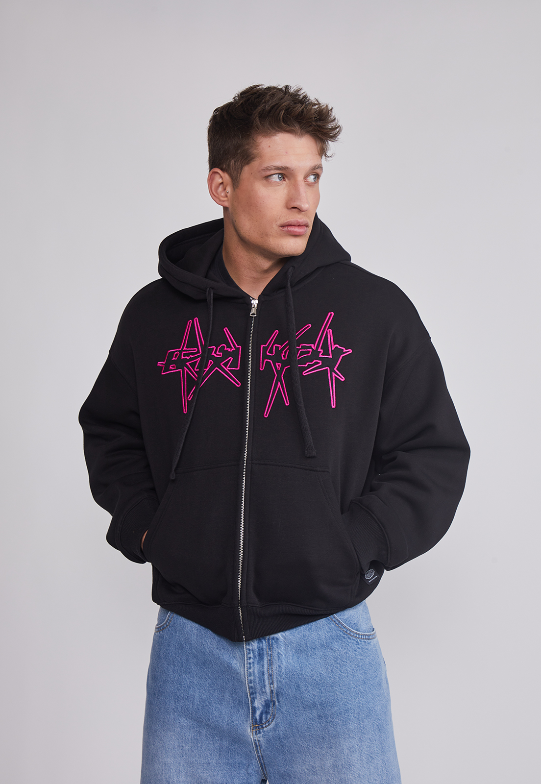 Polerón Hombre Boxy fit Negro Sioux 1