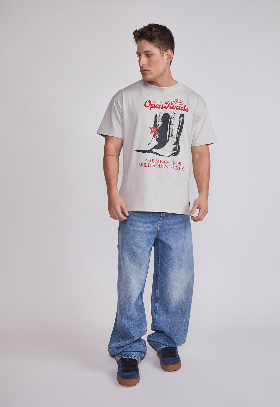 Jeans Hombre Loose Baggy Celeste Sioux 5