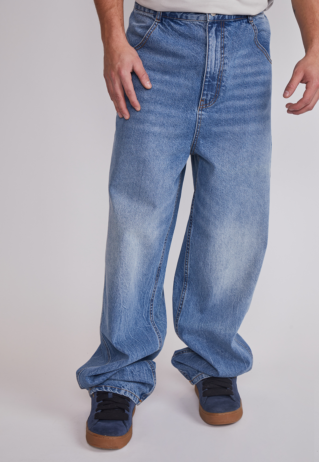 Jeans Hombre Loose Baggy Celeste Sioux 1