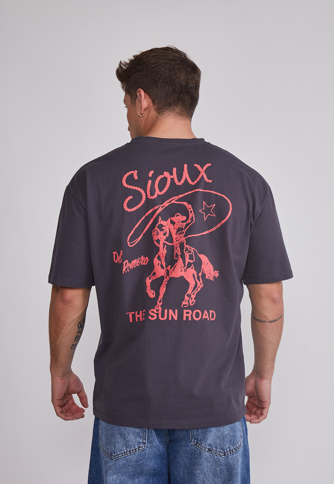Polera Hombre Cowboy Gris Sioux 4