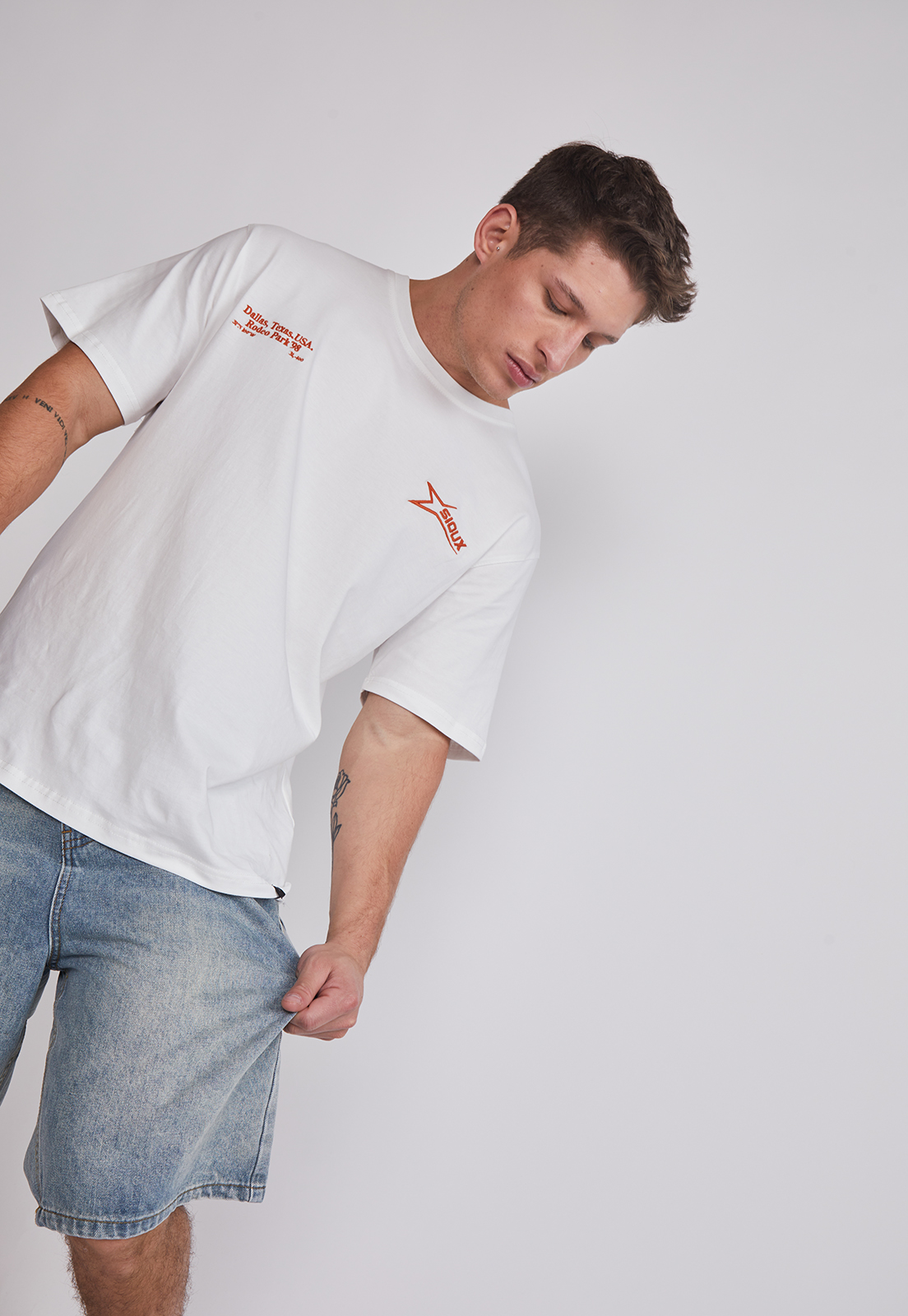 Bermuda Hombre Baggy Leve Oxidado Azul Sioux 2