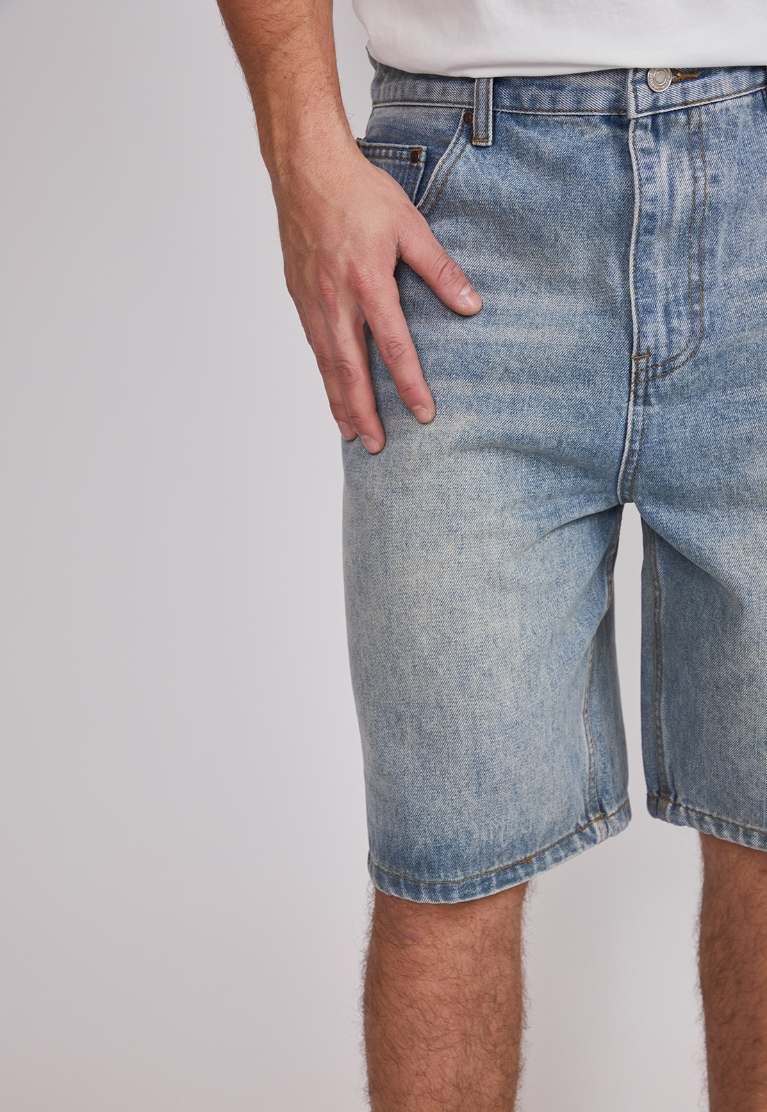 Bermuda Hombre Baggy Leve Oxidado Azul Sioux 3