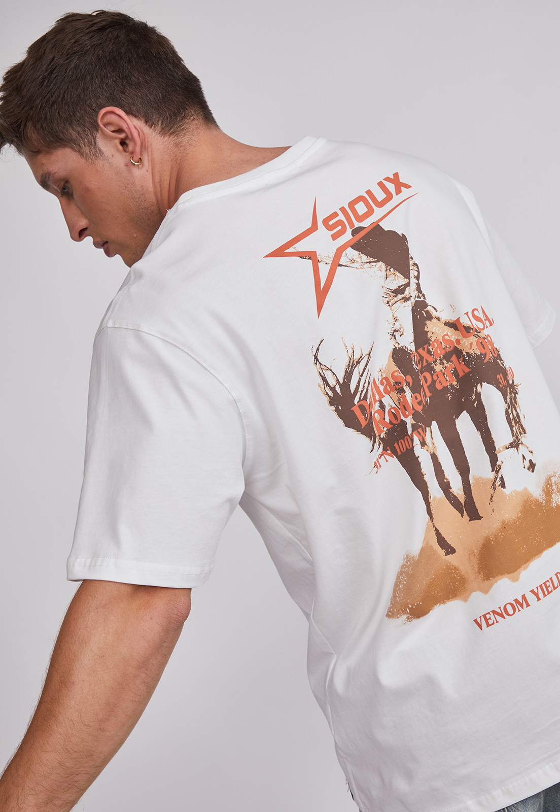 Polera Hombre Cowboy Texas Crudo Sioux 2