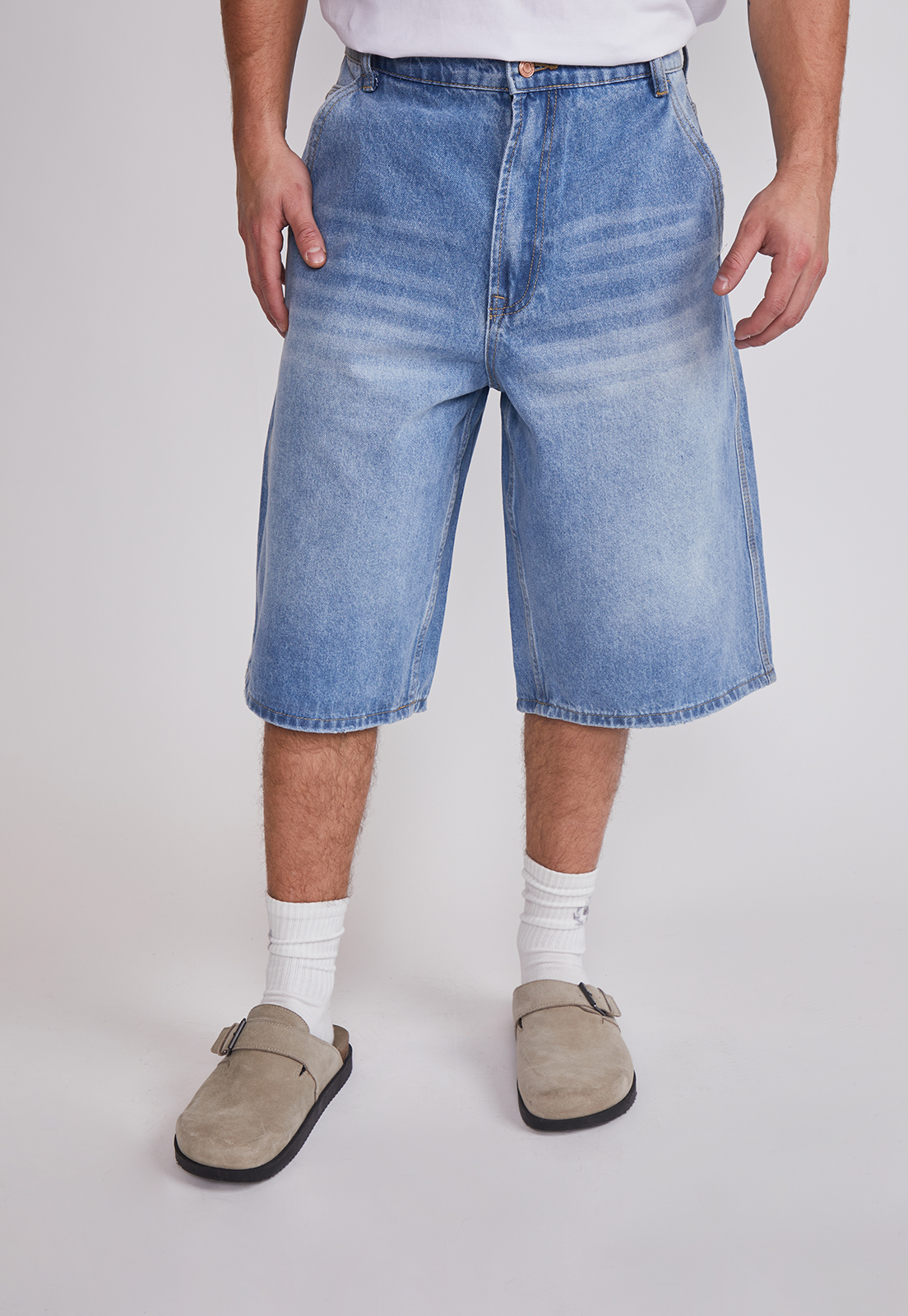 Bermuda Hombre Skater Fit Azul Sioux 1