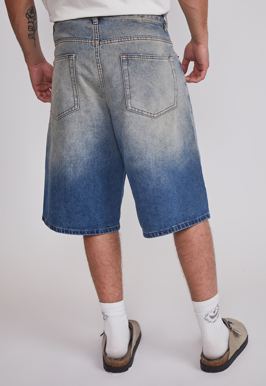 Bermuda Hombre Baggy Oxidado Azul Sioux 4