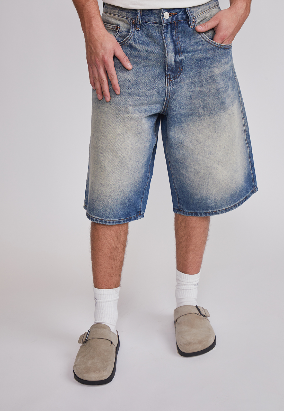 Bermuda Hombre Baggy Oxidado Azul Sioux 1