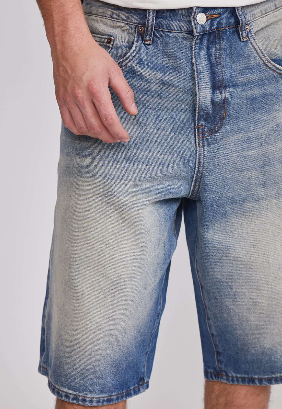 Bermuda Hombre Baggy Oxidado Azul Sioux 3