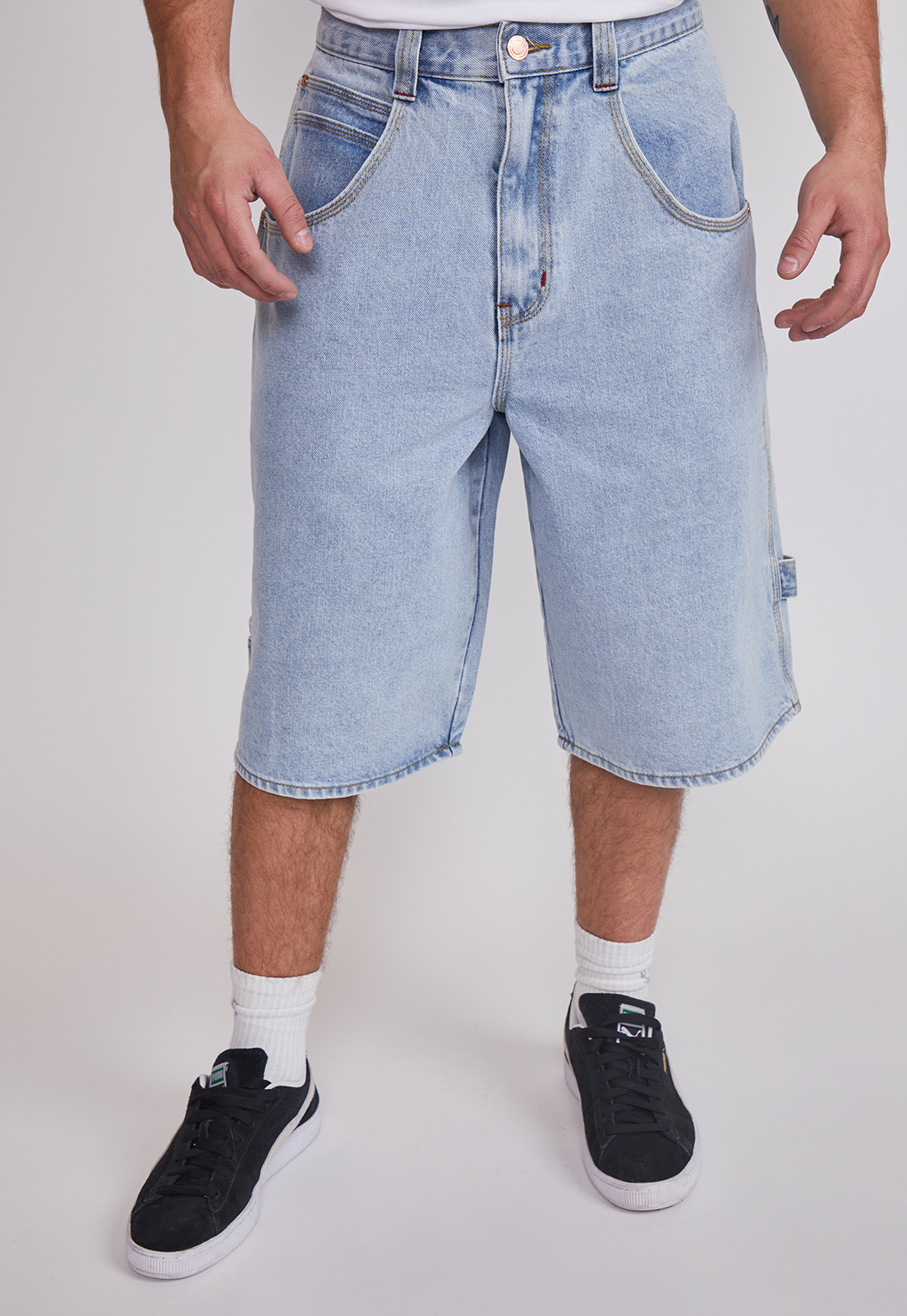 Bermuda Hombre Carpintero Fit Celeste Sioux 1