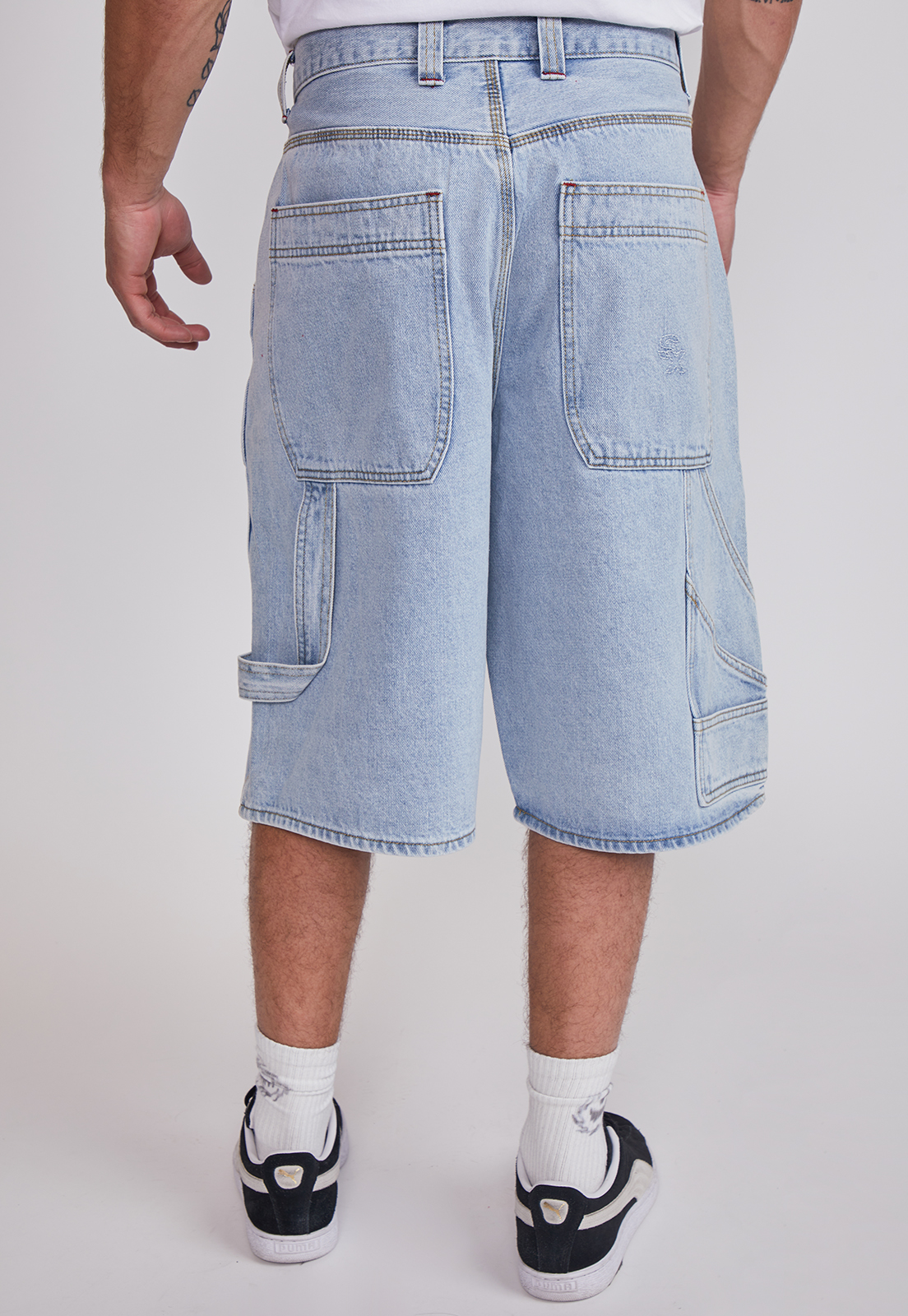 Bermuda Hombre Carpintero Fit Celeste Sioux 4