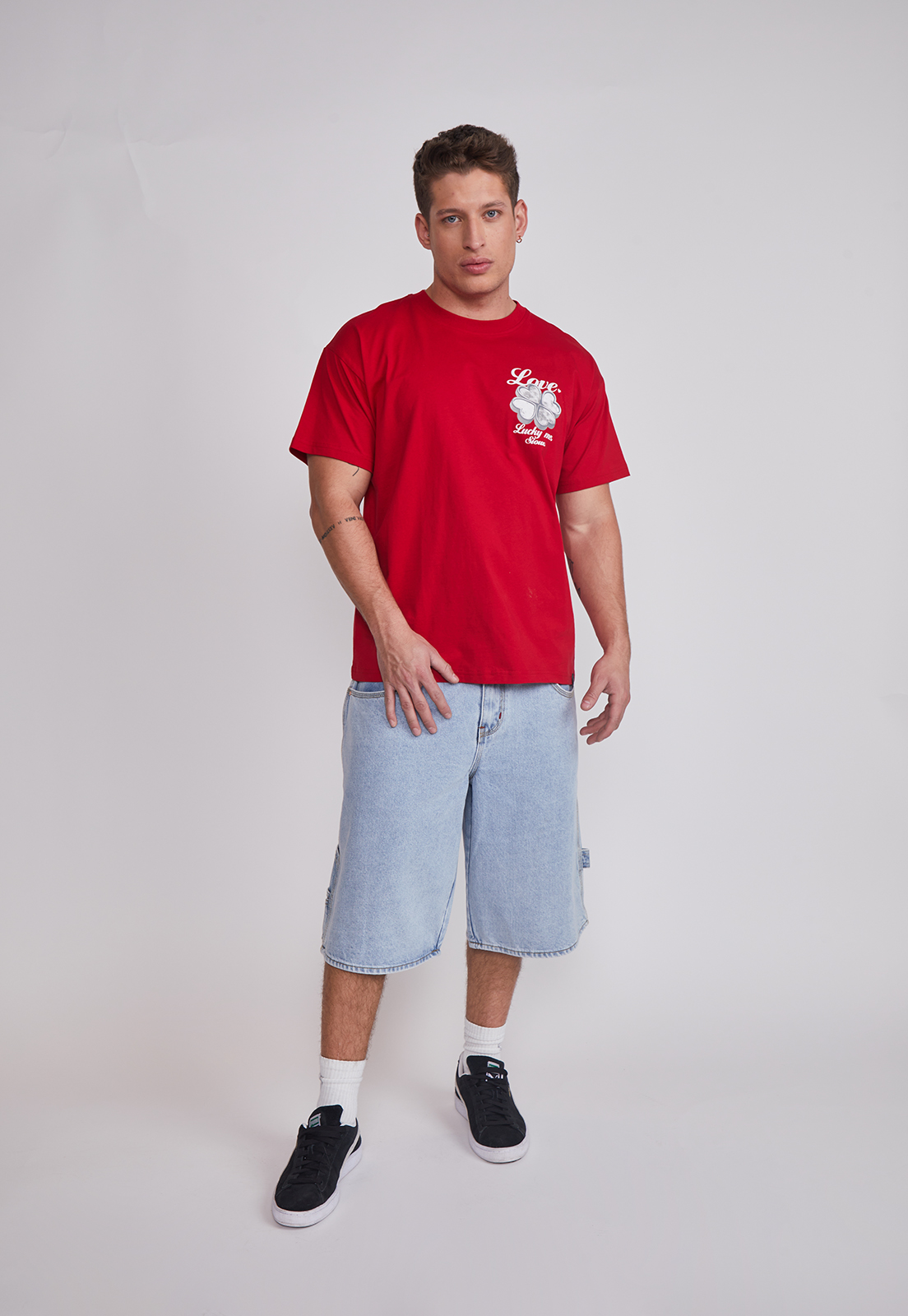 Polera Hombre Lucky Me Rojo Sioux 3