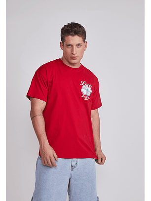 Polera Hombre Lucky Me Rojo Sioux