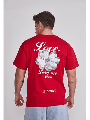 Polera Hombre Lucky Me Rojo Sioux