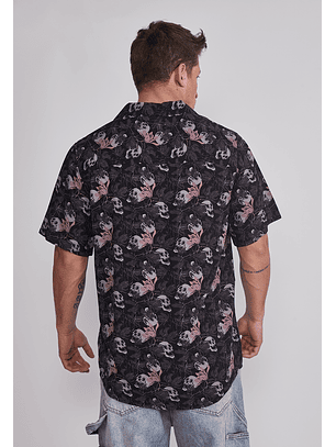 Camisa Hombre Full Print Gris Sioux