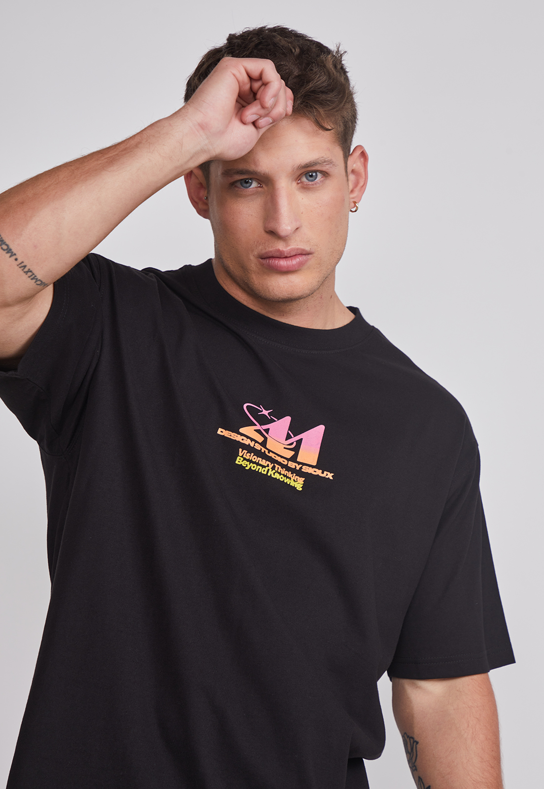 Polera Hombre Visionary Negro Sioux 3