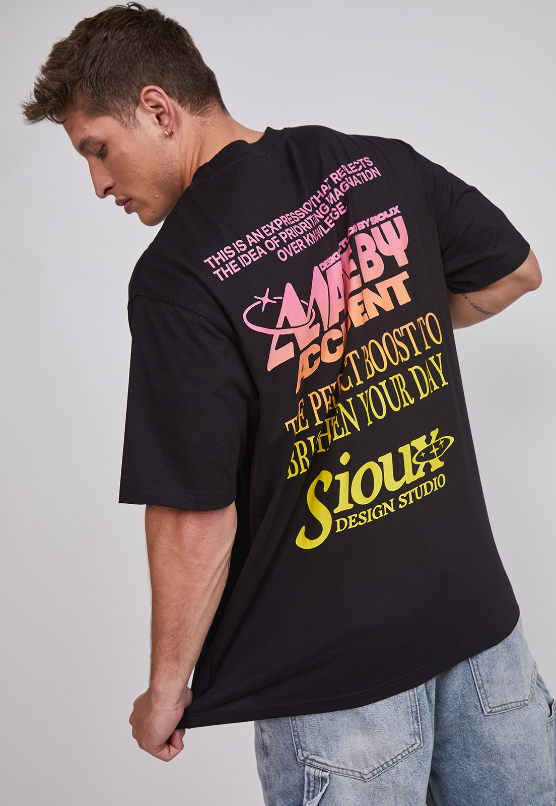 Polera Hombre Visionary Negro Sioux 2