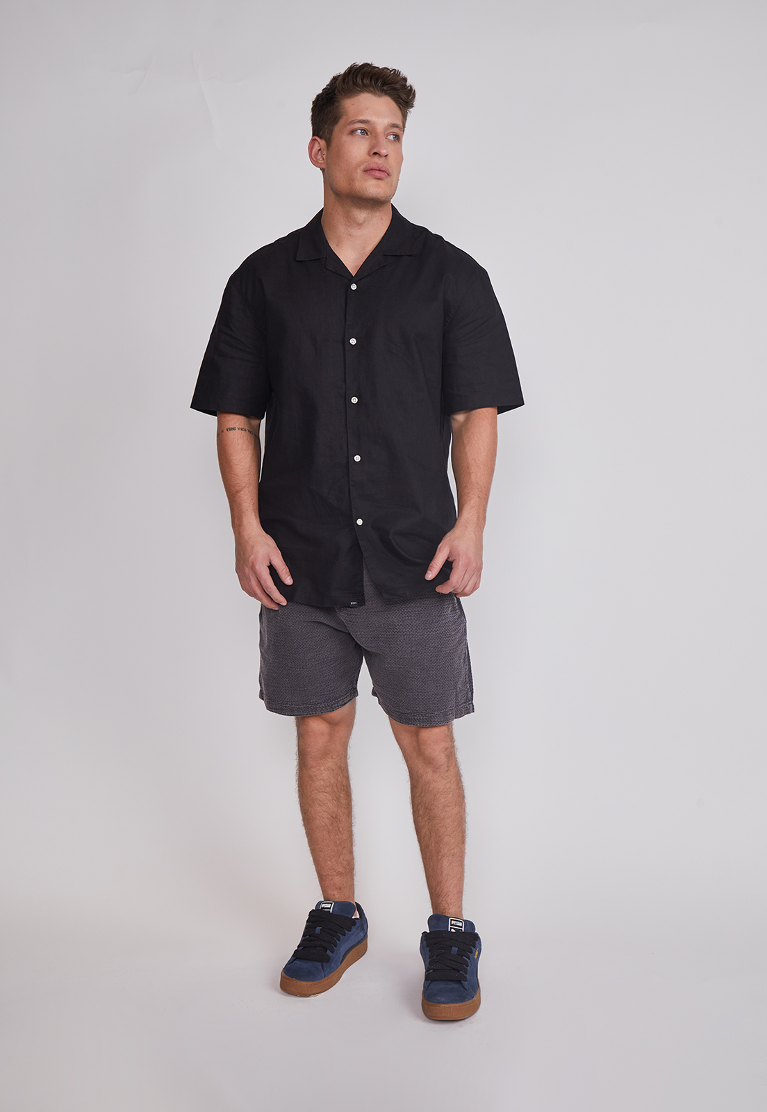 Bermuda Hombre Jogger Fit Gris Sioux 5