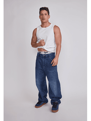 Jeans Hombre Skater Pretina Azul Sioux
