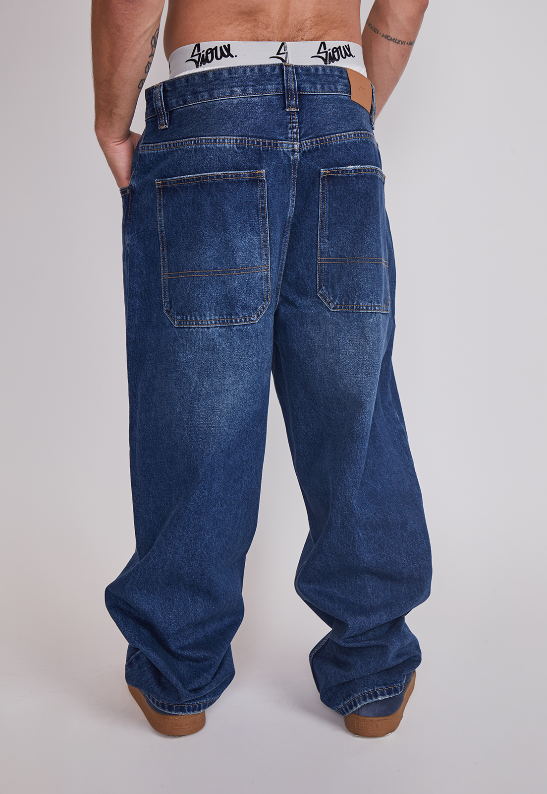 Jeans Hombre Skater Pretina Azul Sioux 4