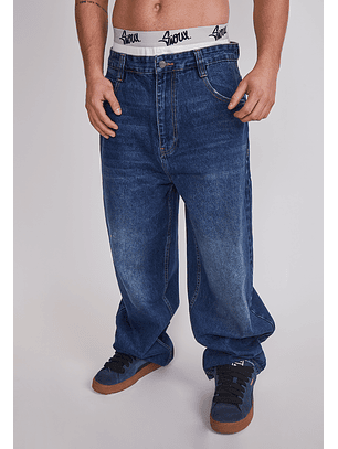Jeans Hombre Skater Pretina Azul Sioux