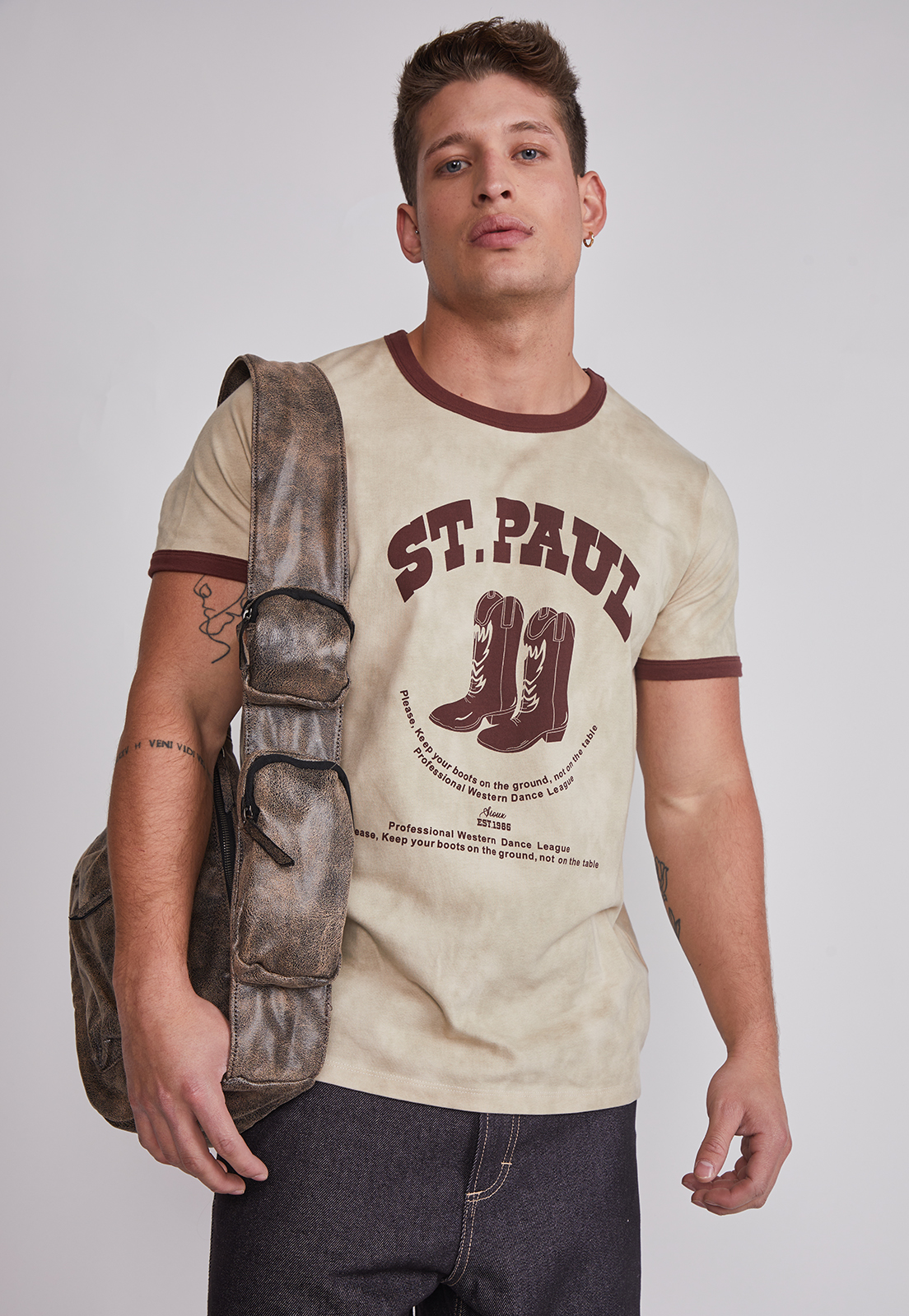 Bolso Crossback Multibolsillos Café Sioux 5