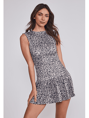 Vestido Mujer Leopardo Beige Sioux