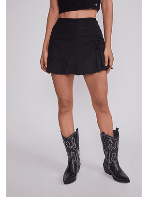 Falda Mujer Vuelos Negro Sioux