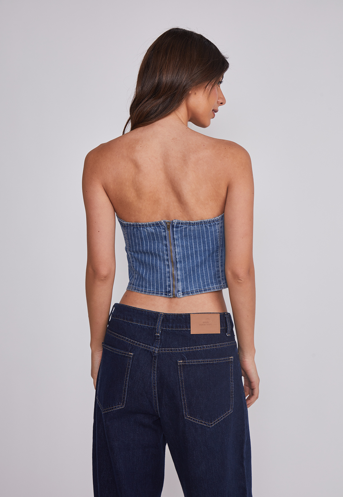 Peto Mujer Strapless Celeste Sioux 4