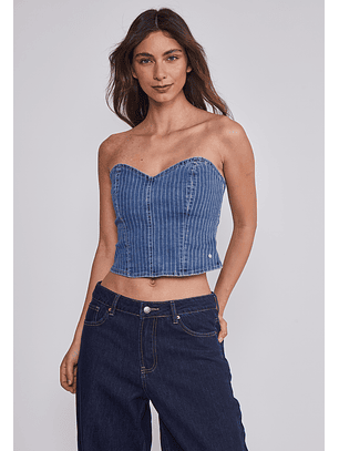 Peto Mujer Strapless Celeste Sioux