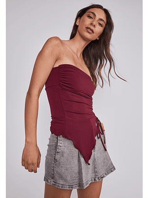 Falda Mujer Denim Tablas Gris Sioux