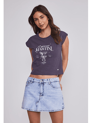 Polera Mujer Drinks Gris Sioux