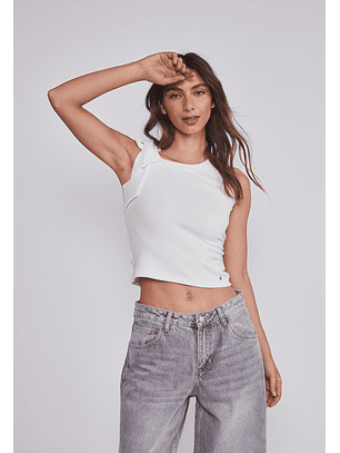 Peto Mujer Hombro Lazo Blanco Sioux