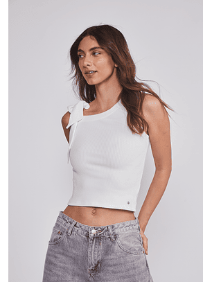 Peto Mujer Hombro Lazo Blanco Sioux