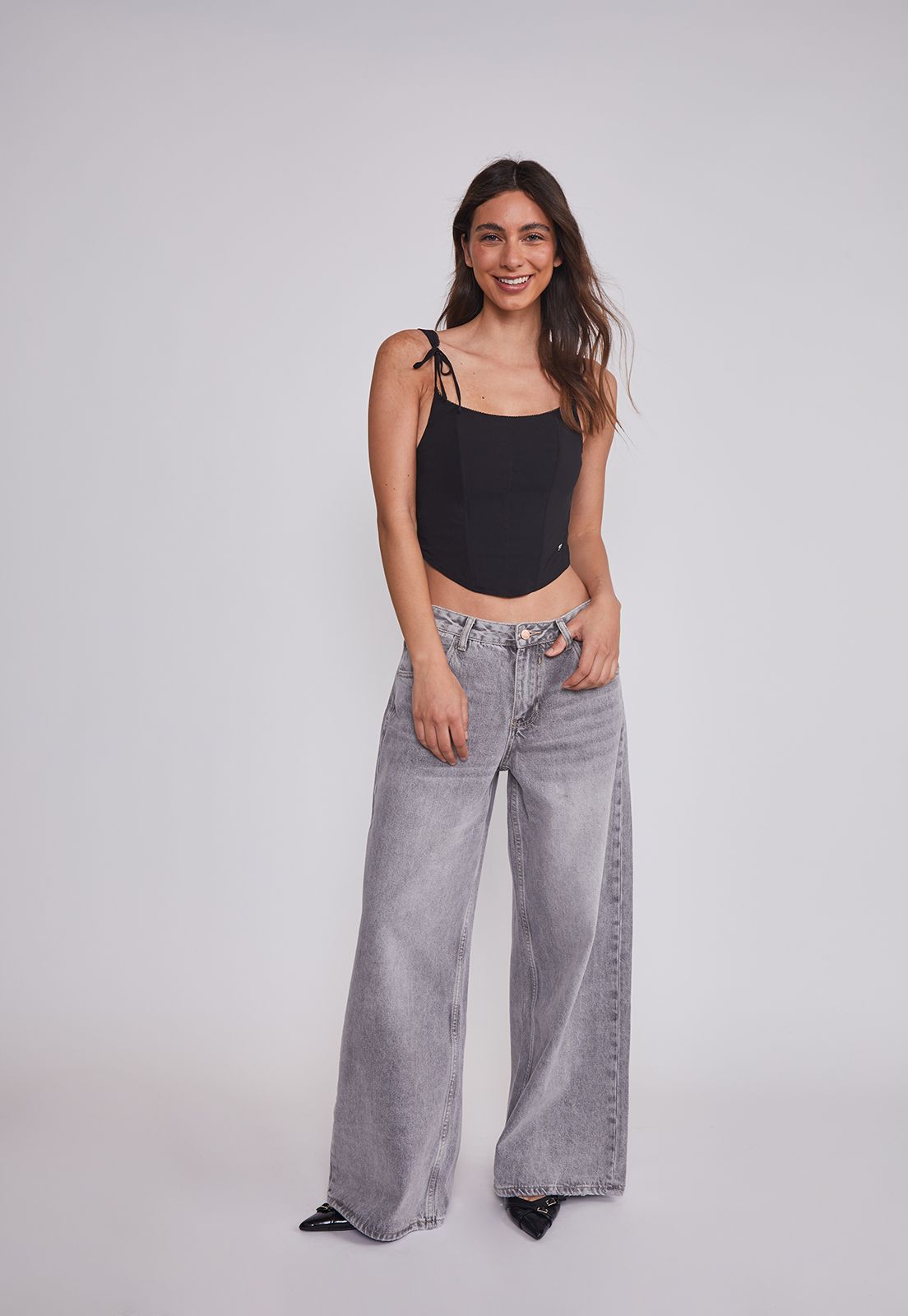 Peto Mujer Corset Estructura Negro Sioux 5