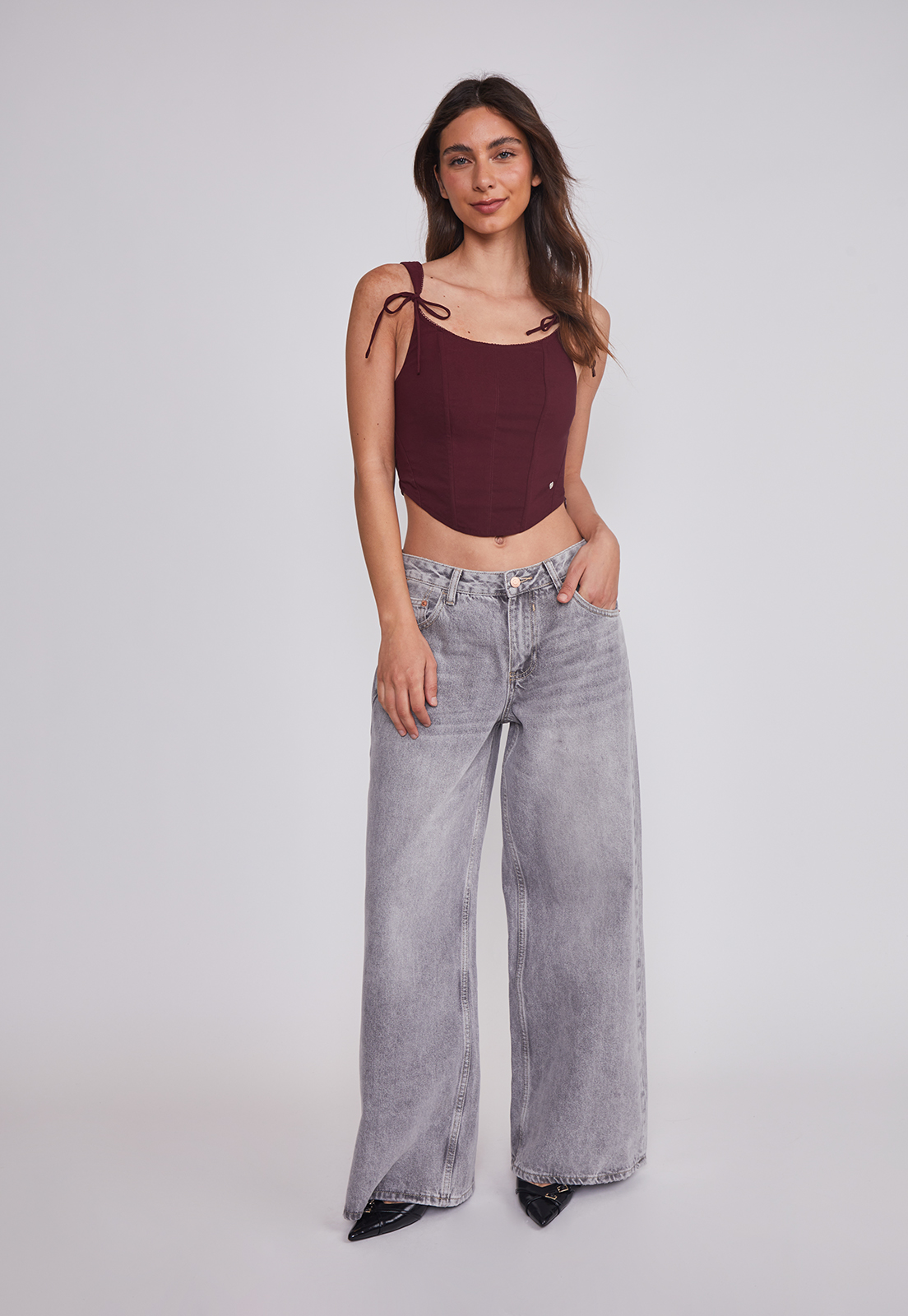 Peto Mujer Corset Estructura Burdeo Sioux 5