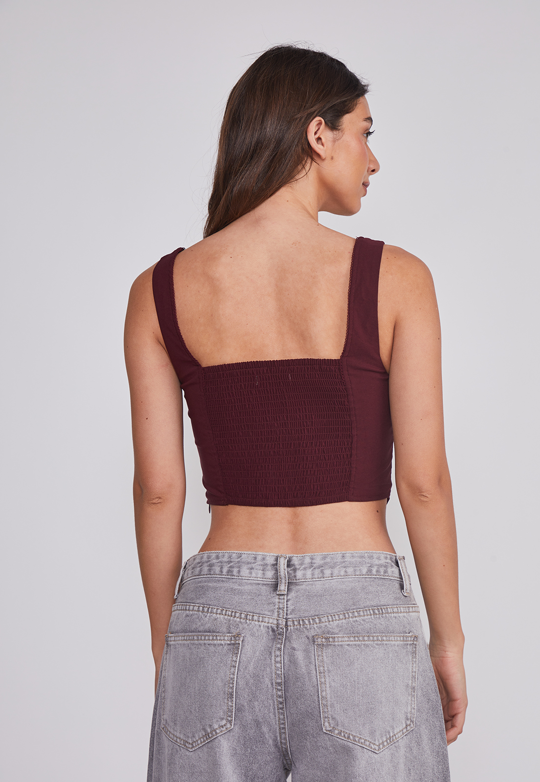 Peto Mujer Corset Estructura Burdeo Sioux 4