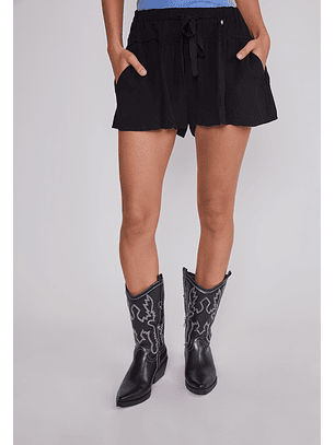 Short Mujer Viscosa Liviano Negro Sioux