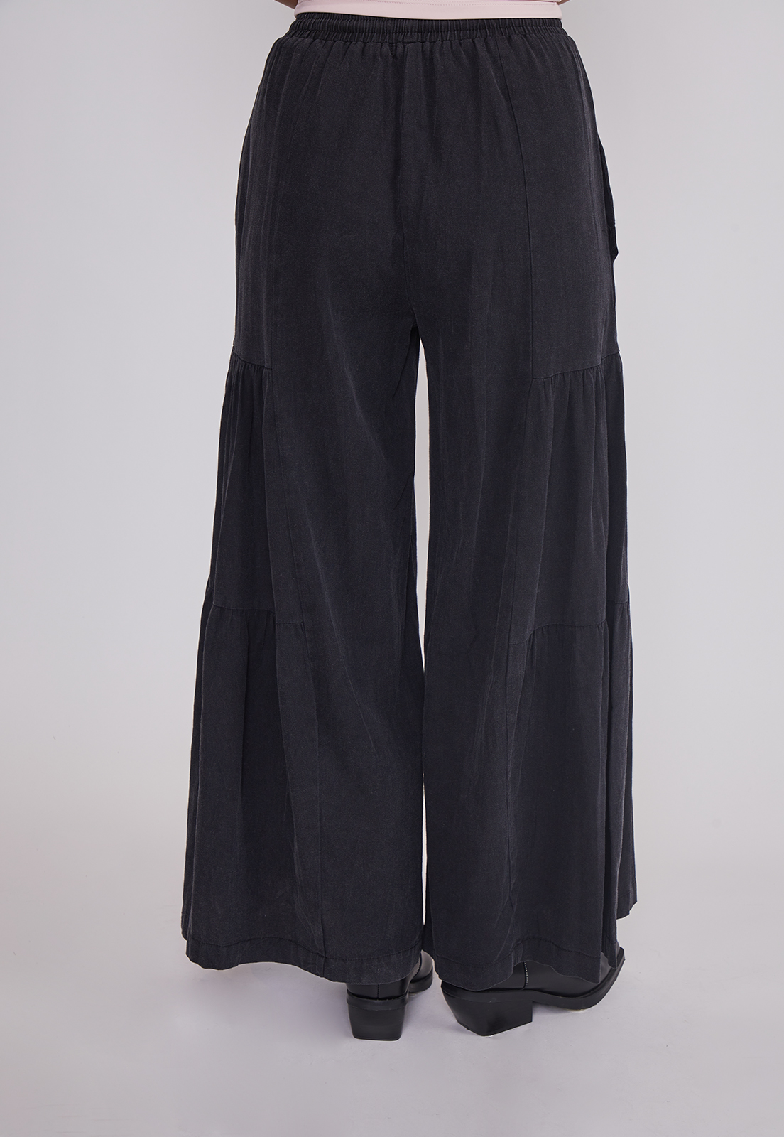 Pantalón Mujer Extra Wide Leg Negro Sioux 4