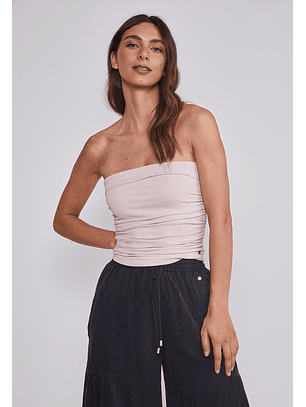 Peto Mujer Strapless Drapeado Rosado Sioux