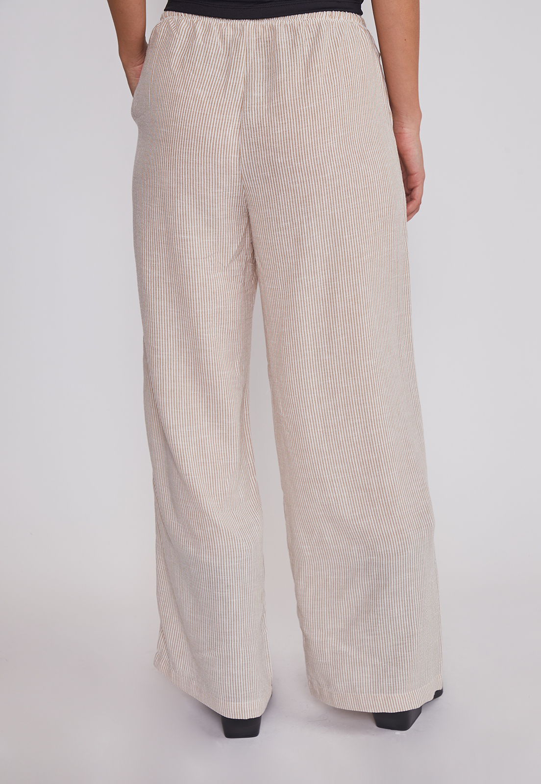 Pantalón Mujer Rustico Listado Beige Sioux 4