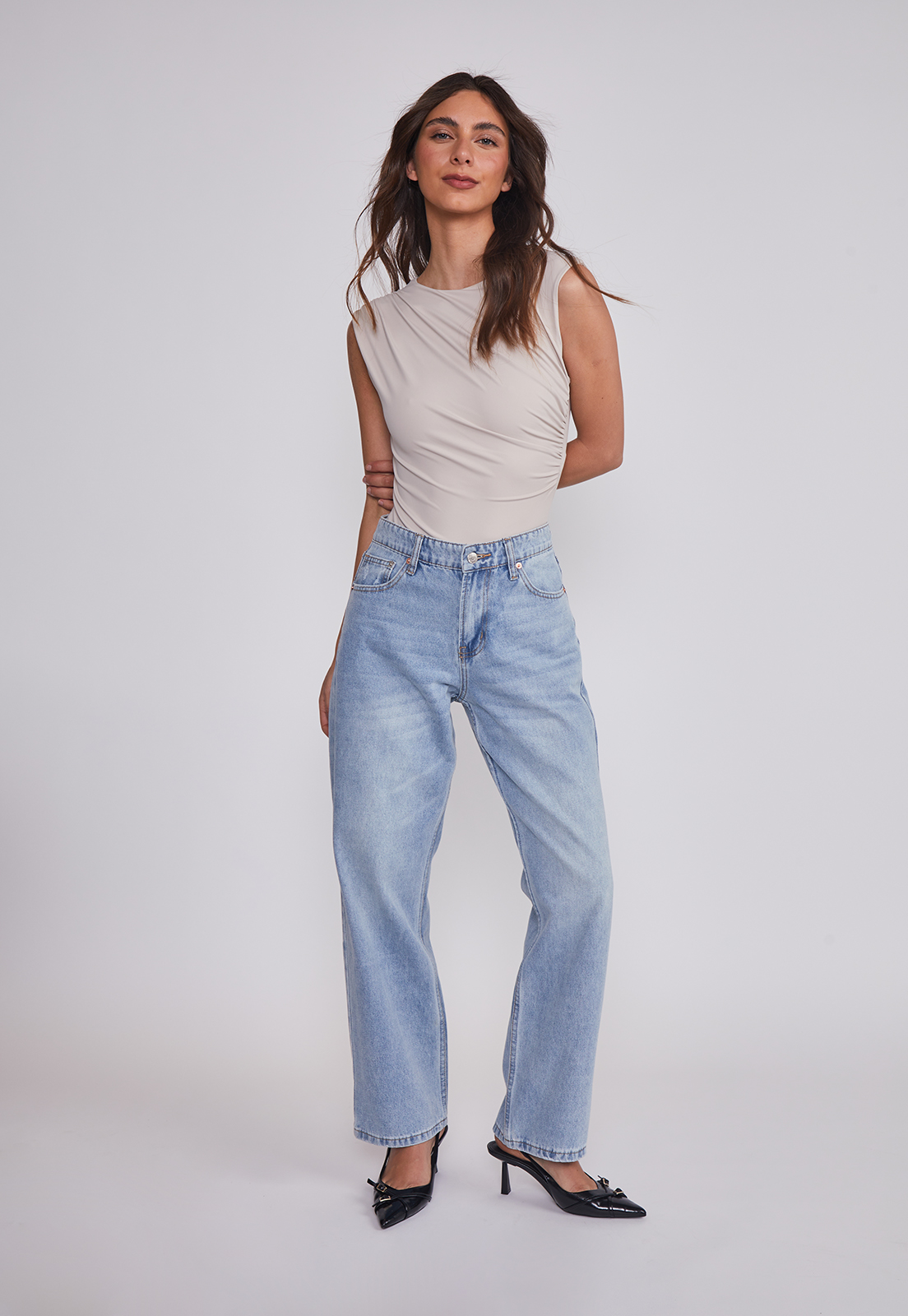 Body Mujer Recogido Cintura Beige Sioux 5