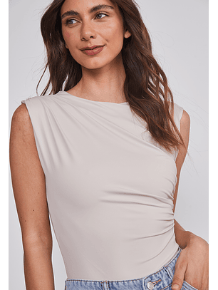 Body Mujer Recogido Cintura Beige Sioux