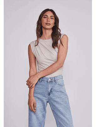 Body Mujer Recogido Cintura Beige Sioux