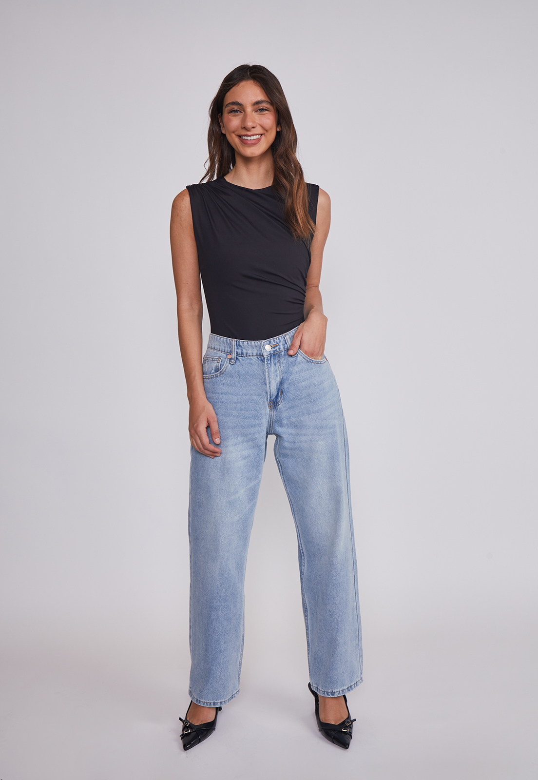 Body Mujer Recogido Cintura Negro Sioux 6