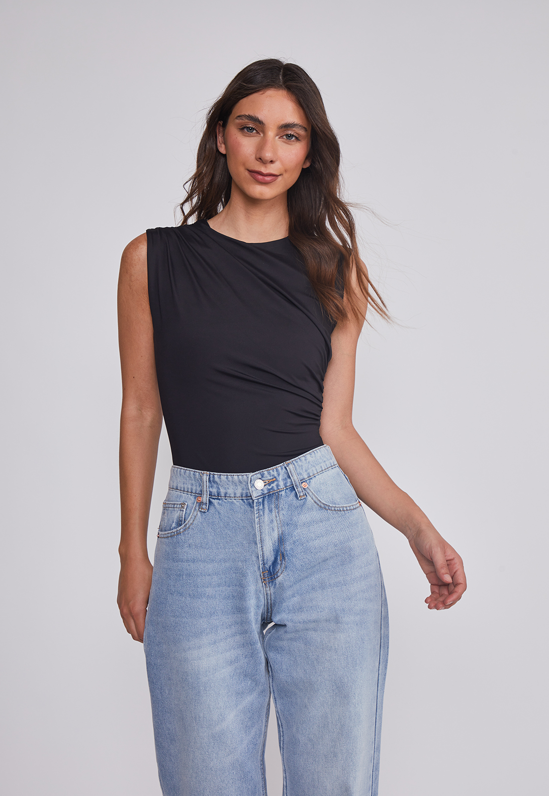 Body Mujer Recogido Cintura Negro Sioux 1