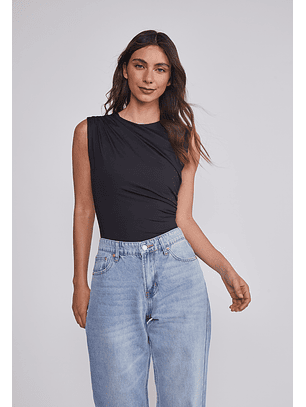 Body Mujer Recogido Cintura Negro Sioux