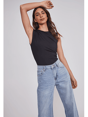 Body Mujer Recogido Cintura Negro Sioux