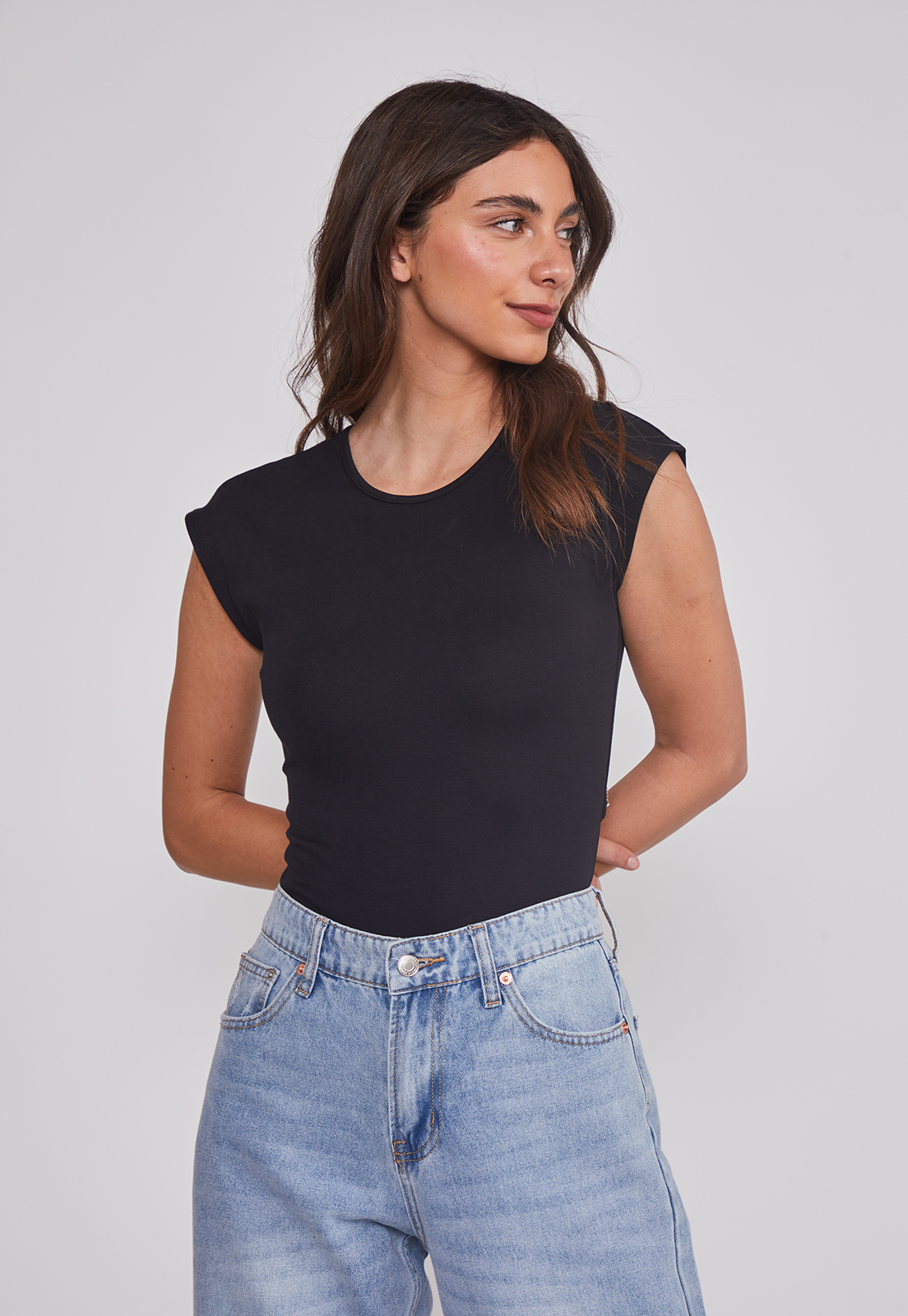 Body Mujer Espalda Brillos Negro Sioux 1