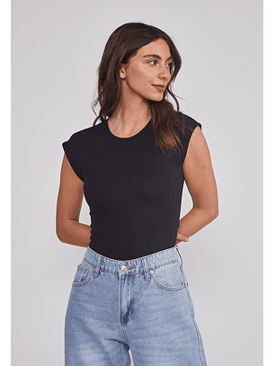 Body Mujer Espalda Brillos Negro Sioux