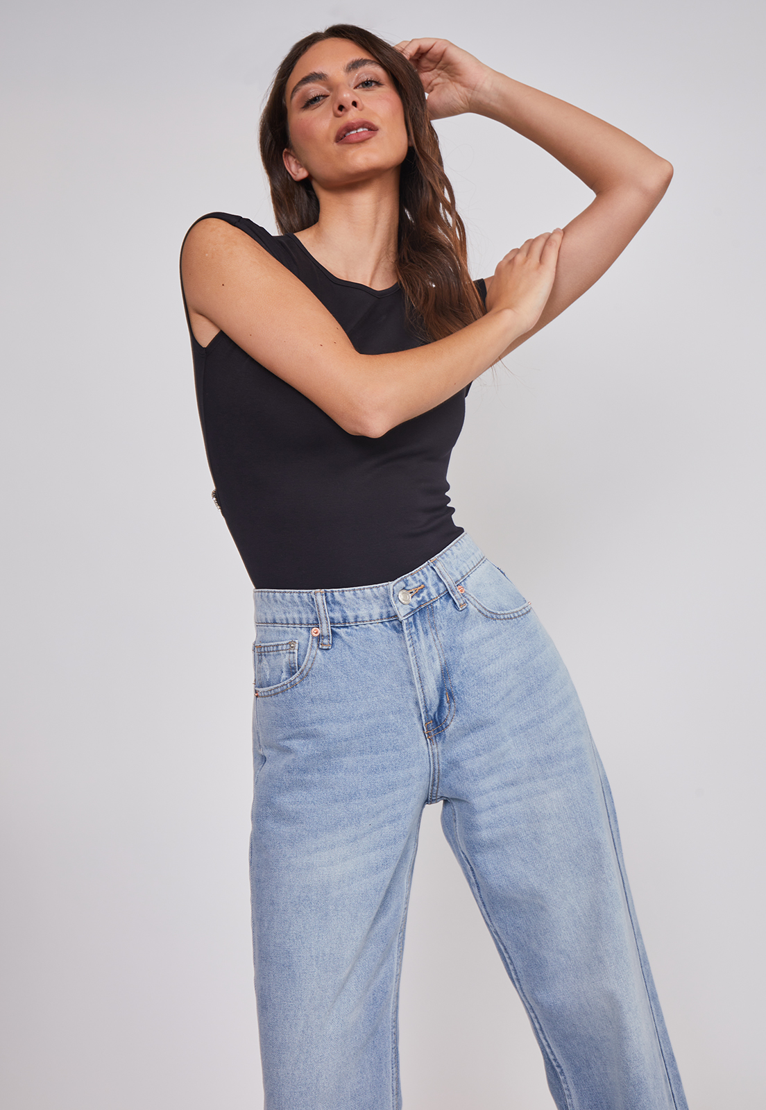 Body Mujer Espalda Brillos Negro Sioux 3