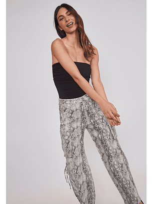 Pantalón Mujer Baggy Cargo Snake Gris Sioux